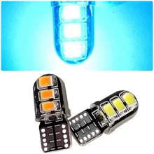 

T10 2835 6SMD Car Motorcycle Silicone Width Indicator Light License Plate Light Reading Light（Pack Of 10 ）