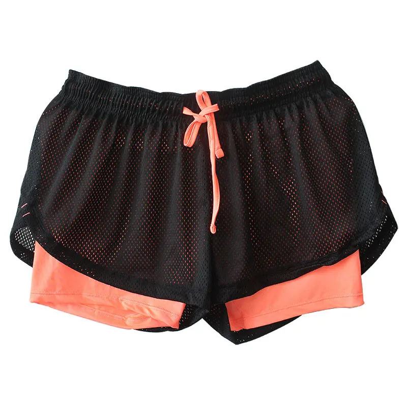 2020 nova mulher algodão shorts dupla camada