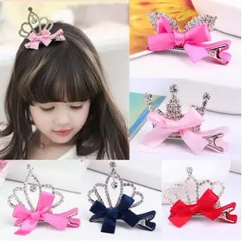 

120pcs/lot DIY Simple Multi Three-dimensional Crown Hair Clips Childen Drill Hairpin Hair Styling Tools Accessories HA802