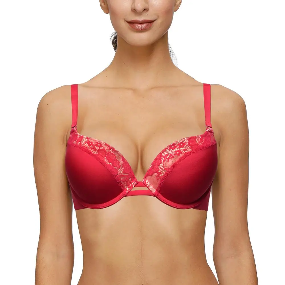 Hot Sales Women Bras Push Up Padded Underwire Lace Bralette Sexy Lingerie 30 32 34 36 38 40 42 44 A B C D DD E Dropshipping 2