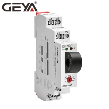 

NEW GEYA GRI8-05 AC OR DC Current Monitoring Relay straight-through 2A-20A AC24V-240V Over-current Under-current Protection