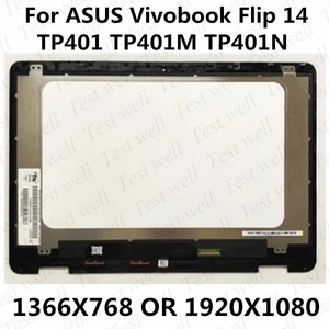 Original 14'' HD OR FHD LCD LED SCREEN Assembly For ASUS Vivobook Flip 14 TP401 TP401M TP401N led lcd touch digitizer assembly