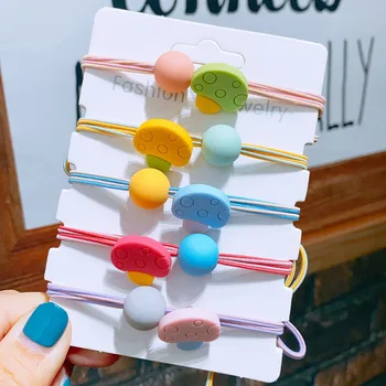 

5PCS/Set Child Girl Elastic Hair Band Bling Sweet Bowknot Fruit Ball Tie Scrunchie Ponytail Holder Rubber Band Hair Accessories