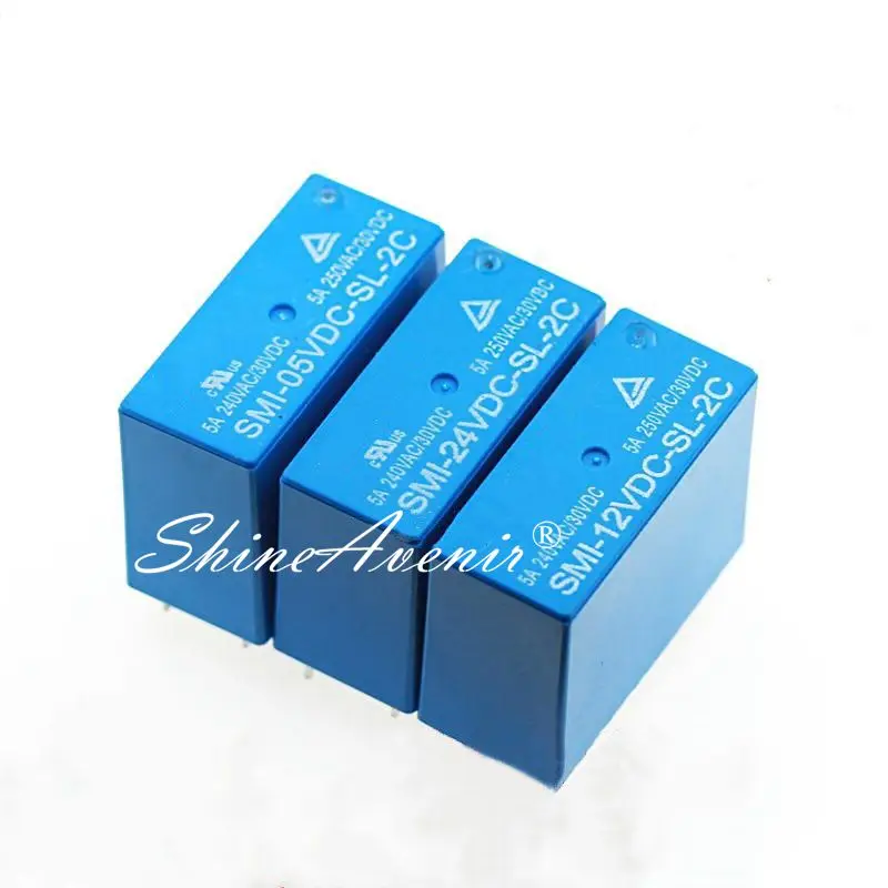 5pcs/lot Relay SMI-05VDC-SL-2C SMI-12VDC-SL-2C SMI-24VDC-SL-2C 8PIN SLI-05VDC-SL-A SLI-12VDC-SL-A SLI-24VDC-SL-A 5V 12V 24V 4PIN