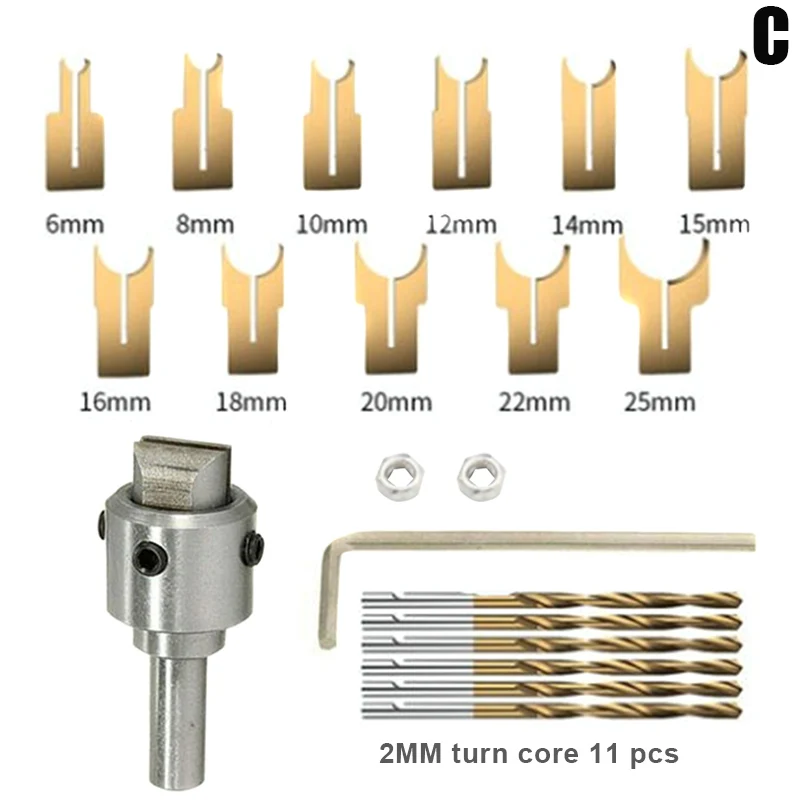 c Бусинки сверло деревянный бусина производитель Фрезерный резак набор деревообрабатывающий набор инструментов DTT88 - Цвет: c