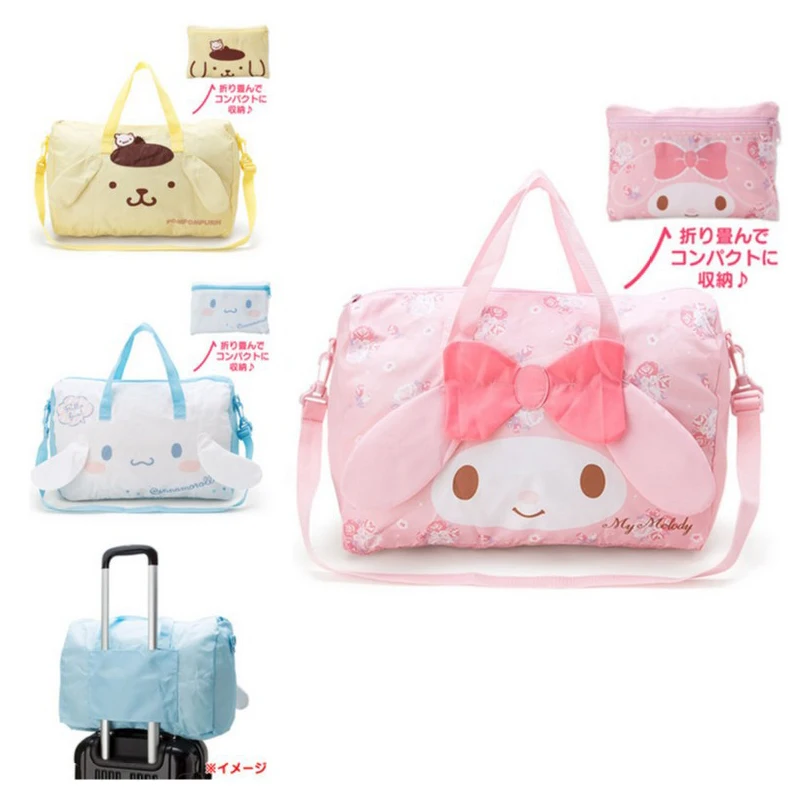Handbag Cute Folding Duffel Waterproof Cinnamorolled Messenger Bag Trolley Travel Large Capacity Storage Sanrioed Melodyed | Дом и сад