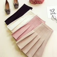 Модная летняя тонкая плиссированная юбка на молнии с высокой талией; юбка для костюмированной вечеринки; юбка для отдыха и свиданий; пляжные женские мини-юбки