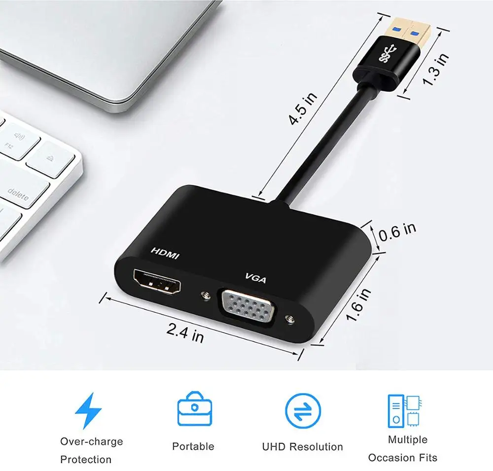 AMKLE usb type C концентратор USB адаптер HDMI VGA 3 1 Видео комбинированный 4K видео Thunderbolt