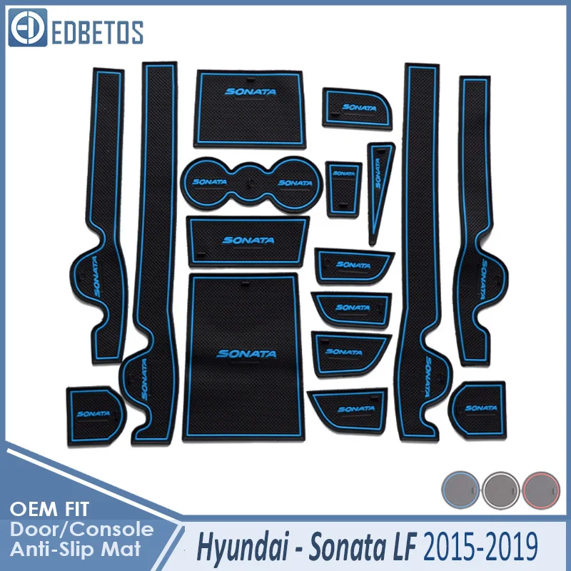 Защитный щит от грязи для hyundai Sonata LF аксессуары подложки затворный слот каботажное судно, антискользящее покрытие - Название цвета: Sonata Blue