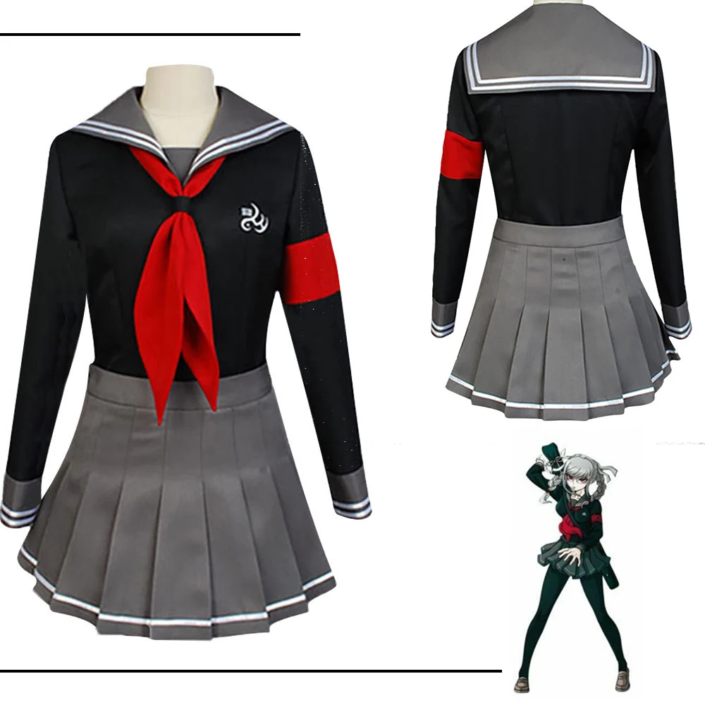 Аниме Dangan Ronpa Peko Pekoyama Danganronpa карнавальный костюм Schlool JK Униформа моряка Топ Юбка