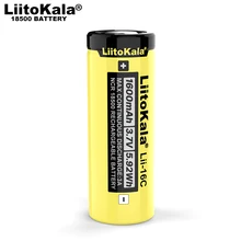 LiitoKala Lii-16C 18500 1600mAh 3.7 V şarj edilebilir pil Recarregavel lityum iyon batarya için LED el feneri
