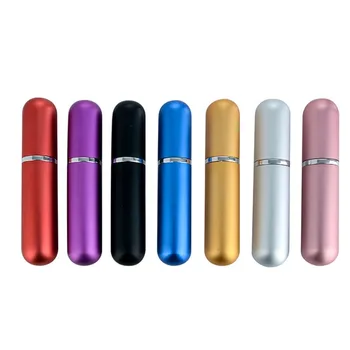 

5ml Travel Mini Aluminum Refillable Perfume Bottle Spray Empty Atomizer Scent Pump Case Liquid Storage Holder Cosmetic Container