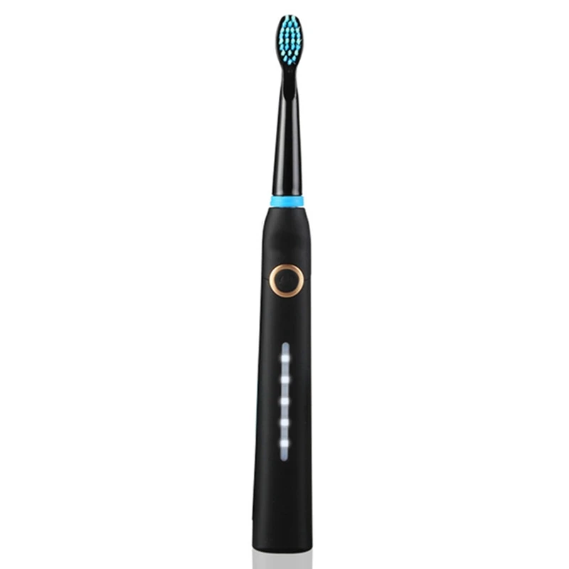 USB Charging Electric Toothbrush E7 ligent Timing Sonic Toothbrush Can Replace Toothbrush Head Waterproof Toothbrush Black