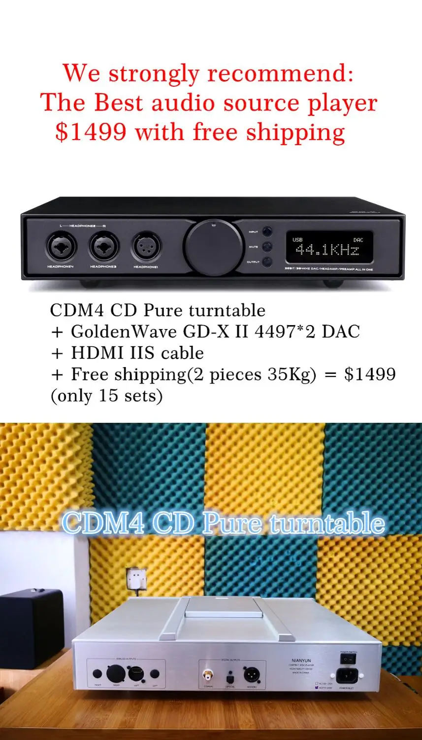 GoldenWave GDX II GD X AKM AK4497 DAC Декодер Усилитель для наушников USB COXIAL IIS XLR RCA CDM4 CD Pure