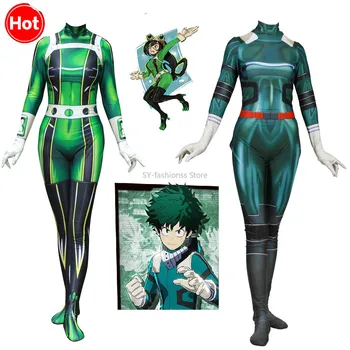 

Anime My Hero Academia Froppy Tsuyu Asui Midoriya Izuku OCHACO URARAKA All Might MT LADY Cosplay Costume Spandex Zentai Suit