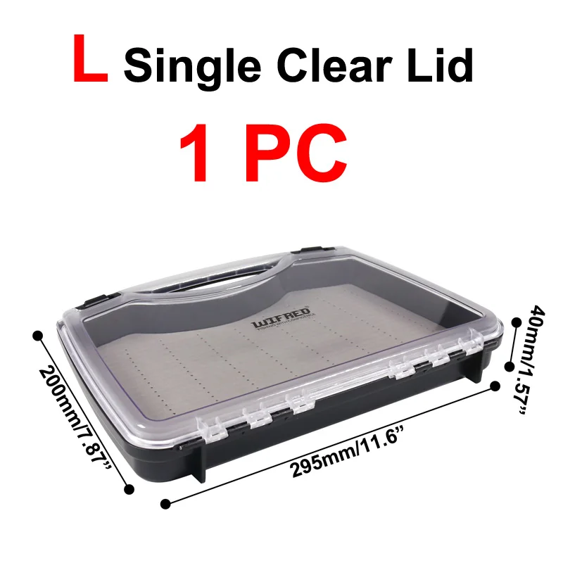 L Single Lid Wifreo 1 шт., большой размер, чемодан для ловли нахлыстом, коробка для нахлыстом, EVA, водонепроницаемый, карманный, для путешествий, дисплей, лодка, приманка для соленой воды, рыболовные чехлы - Цвет: L Single Lid
