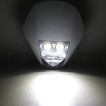 

NEW-Motorcycle Headlight,Dual 5W LED Bulbs 12V Universal Modified Headlight head light lamp for Motorcycle Dirt Pit Bike forMX X