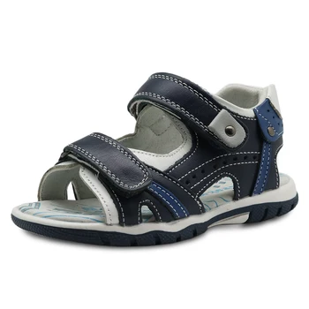 

YN01A-09 2018 Genuine Leather Toddler Kids Orthopedic Shoes for Boys Flat Children's ShoesJJ