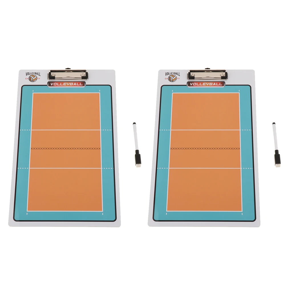 2 Pack Portable Volleyball Coaches Board Clipboard - Multipurpose Dry Erase Coaching Writing Boards, Training Equipment 2 Pack Portable Volleyball Coaches Board Clipboard - Multipurpose Dry Erase Coaching Writing Boards, Training Equipment