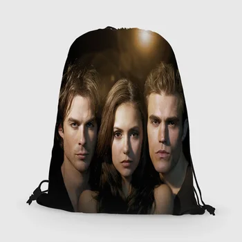 

Custom Vampire Diaries Drawstring Bag Daypack Kids Satchel Casual Backpack Teenager Storage Bag Women Men 31x40cm*181031-02-61