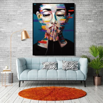

Pray Girl Oil Painting Art Painting Print on Canvas Posters and Prints Wall Women Picture for Living Room Home Decor No Frame