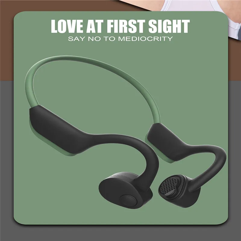 

Bone Conduction Headphones Bluetooth 5.0 Wireless Headphones Noise Reduction Phone Call Music Headset For People of Hearing Loss