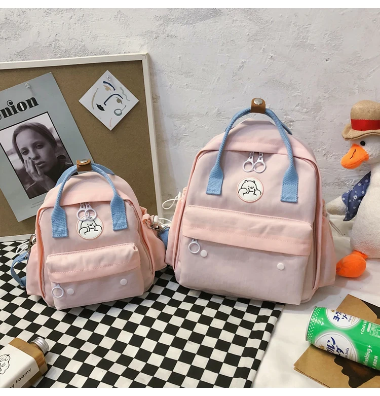 s pink Школьная сумка в японском стиле, рюкзак для кампуса, женский, новинка, маленькая сумка, Ins, сетчатый красный рюкзак для детского сада, дикая дорожная сумка - Цвет: s pink