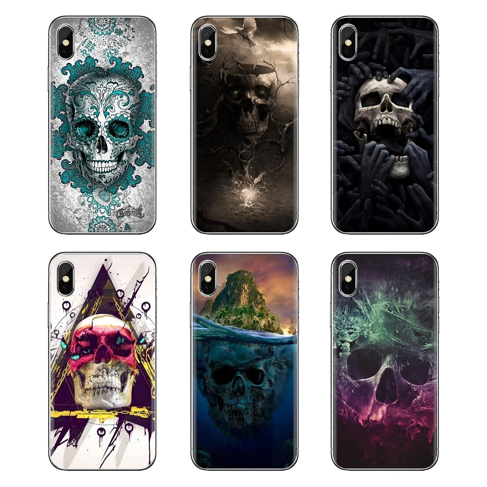 For Huawei G7 G8 P7 P8 P9 Lite Honor 4C 5X 5C 6X Mate 7 8 9 Y3 Y5 Y6 II 2 Pro 2017 The Punisher Horrible Halloween Skull Housing |