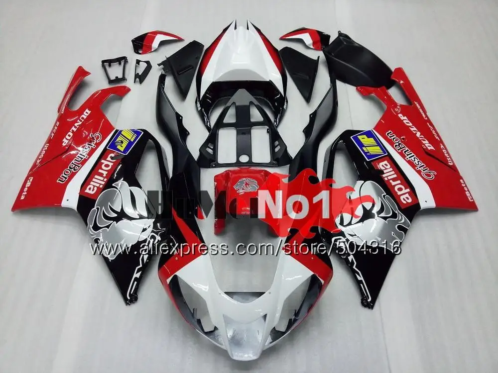 Средства ухода за кожей для Aprilia RSV1000R Mille RV60 RSV1000RR РСВ 1000 8MC. 0 RSV1000 R RR 2003 2004 2005 2006 03 04 05 06 обтекатель красный серебристый - Цвет: No. 11