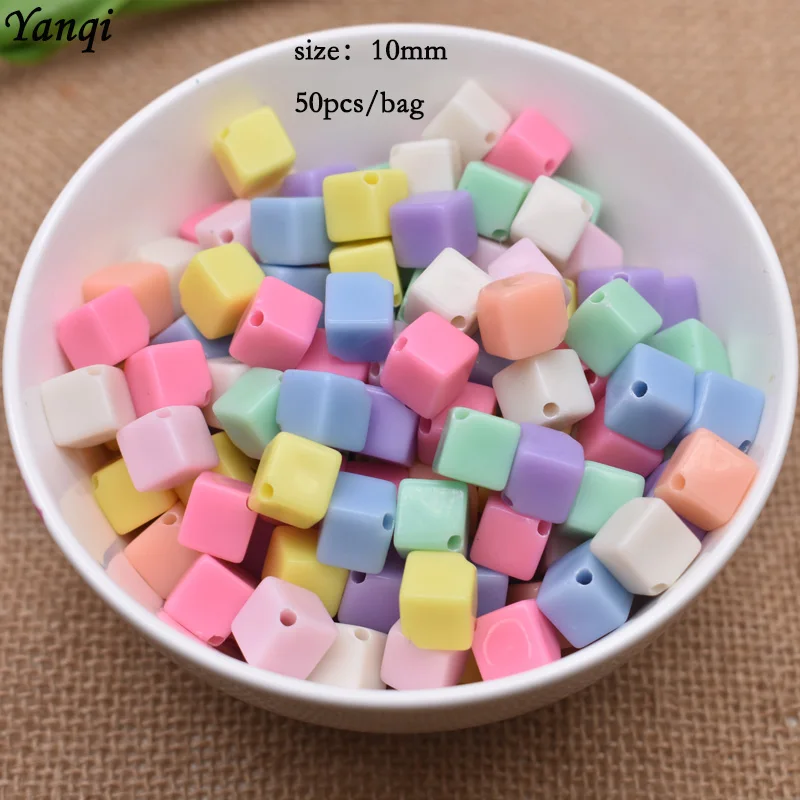 Colorful Acrylic Beads Heart Star Oval Square Spacer Beads For Jewelry Making Findings Women Children DIY Children's beaded toy - Цвет: 5-50pcs