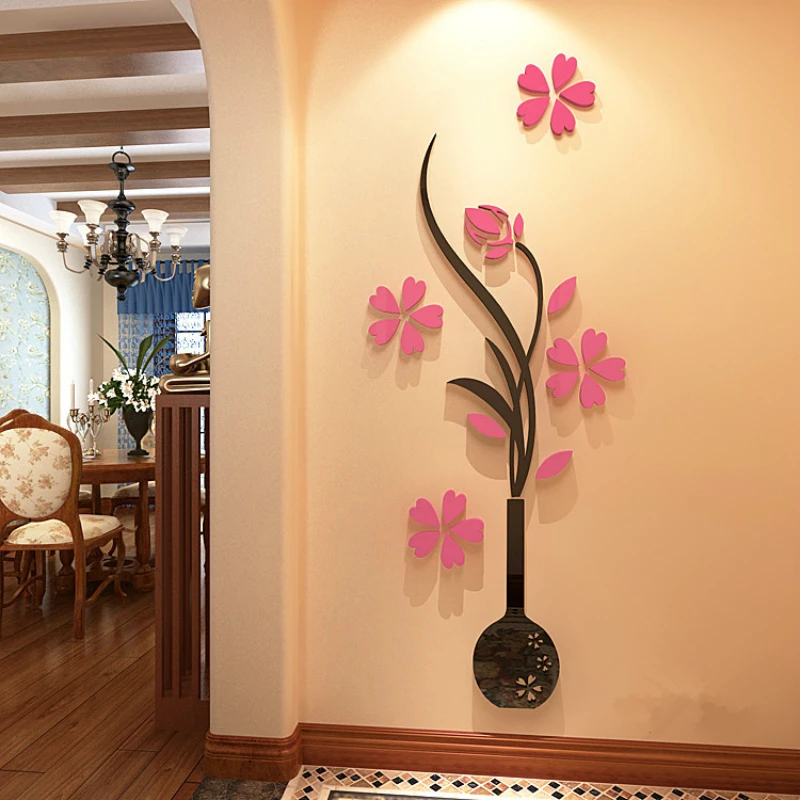 3d акриловые хрустальные трехмерные наклейки на стену гостиная телевизор задний