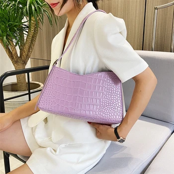 

Stone Pattern Crossbody Bags for Women 2020 PU Leather Baguette Bag Fashion Shoulder Women's Handbag Female Designer Hand Bag