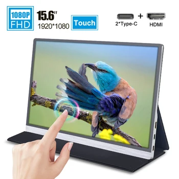 

Hot 15.6 1080p USB 3.1 Type-C touch screen portable monitor for Ps4 Switch Huawei Xiaomi phone gaming monitor Laptop LCD display