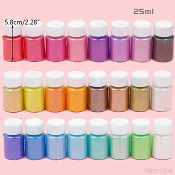 

24 Pcs/set Pearlescent Powder Slime DIY Crafts Making Crystal Resin Glitter A08 20 Dropship