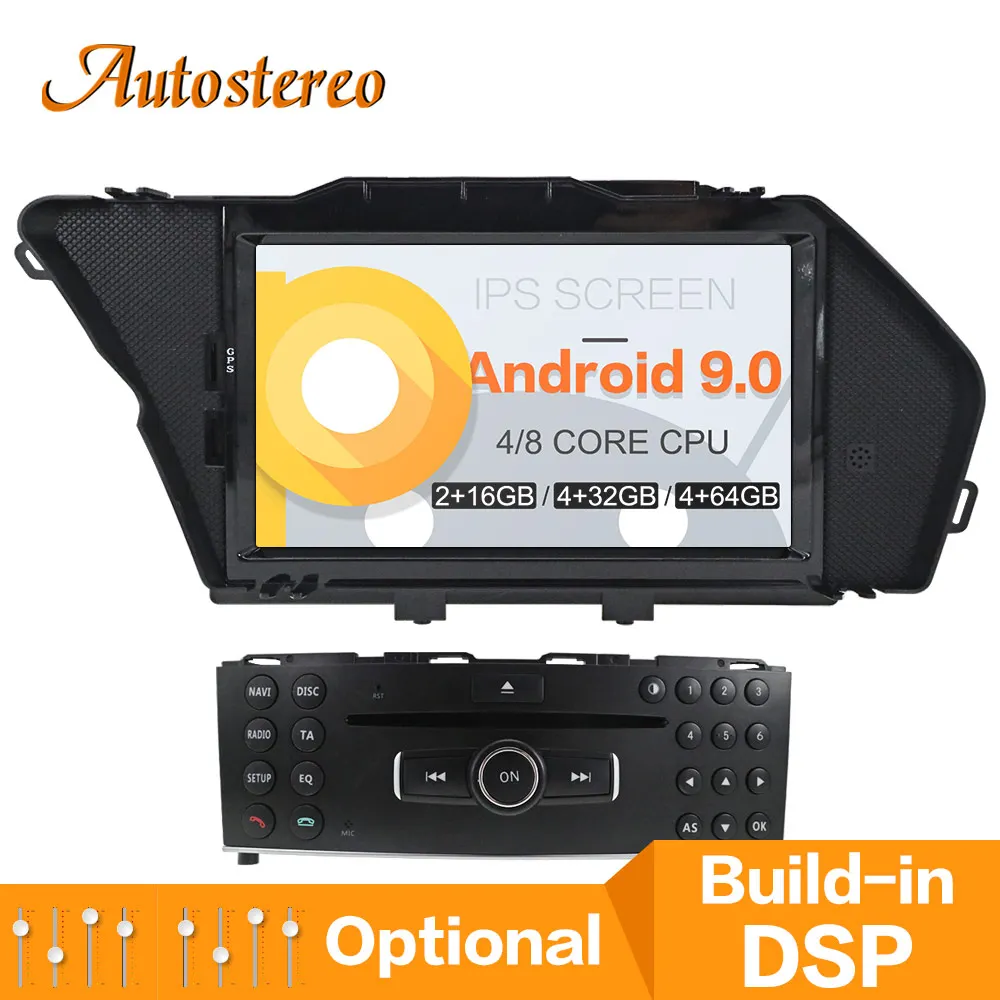 DSP Android 9 64G Автомобильный dvd-плеер gps навигация для Mercedes-Benz GLK-Class X204 2008-2010 автомобильный стерео Мультимедийный Плеер