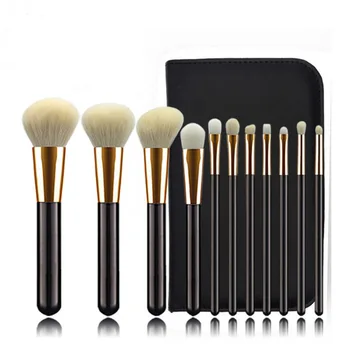 

11 pcs Wool Makeup Brushes Animal Fur Makeup Tools Brush Set Eyeliner Brush Eyebrow Brush