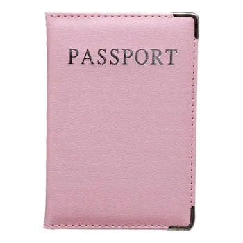 Custodia per passaporto in pelle PU custodia per biglietti da visita carina per portafoglio da viaggio custodia russa per paesi bassi borsa da donna rosa