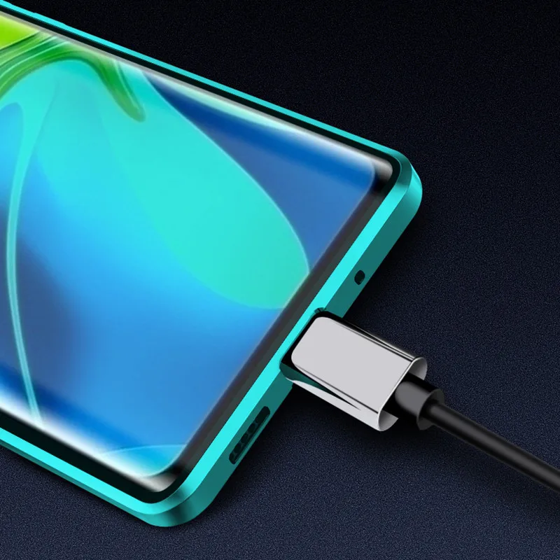 Магнитный металлический чехол для Xiaomi Note 10 CC9 Pro A3 Mix3 2s MAX3 Pocophone F1, двусторонний стеклянный чехол s Redmi 8A 8 Note 8 pro