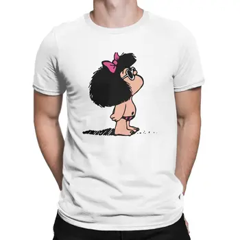 

Mafalda With Swimsuit T Shirt for Men Cotton Vintage T-Shirt Crewneck Mafalda Cartoon Tee Shirt Short Sleeve Clothing Summer