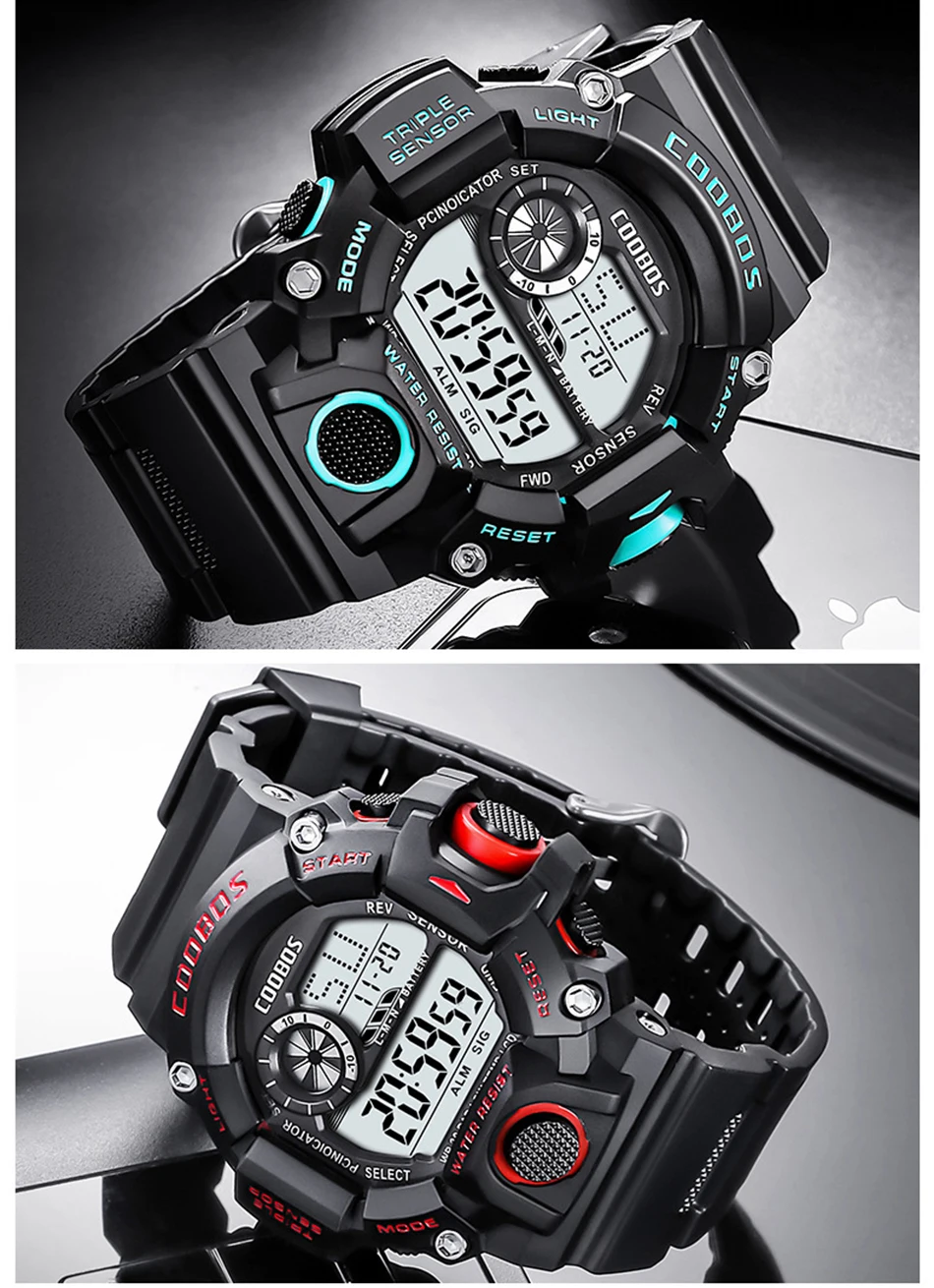 2020 Gold Watch For Men Top Luxury Sport Led Luminous Digital Wrist Watches Waterproof Week Display Date Clocks For Male zegarki