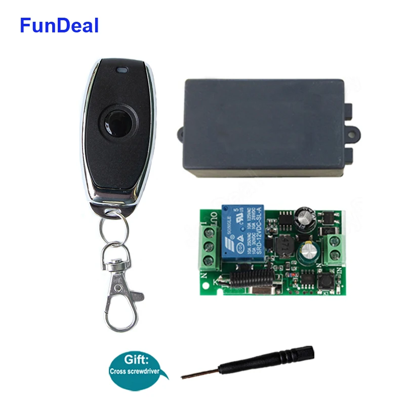 

433 Mhz Universal Wireless Remote Control Led Light Switch AC 110V 220V 1CH Relay Receiver Module & 433mhz RF Button Transmitter