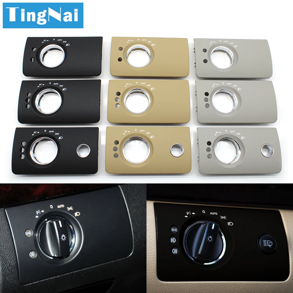 Car Interior Accessories Front Headlight Switch Button Panel Trim Cover For Benz W164 ML GL 300 350 450 500 2005-2011 car parts