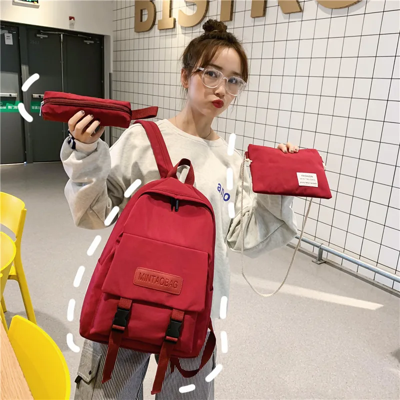 Новинки для девочек школьный рюкзаки сумки свободного покроя унисекс через