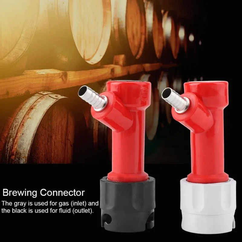 

2PCS 1/4 Tall PLASTIC Pin Lock Corny Keg Home Brewing Connector Coupler Set Home Brew Beer Kegs Dispenser Beer Tools 2019