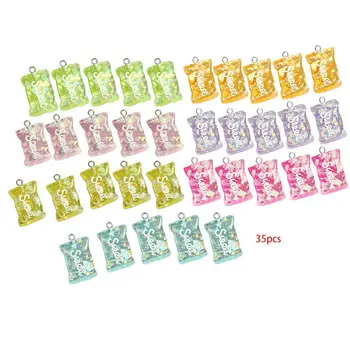 

21/35Pcs Mixed Colorful Sweet Candy Resin Charms for DIY Jewelry Making Keychain XXFD