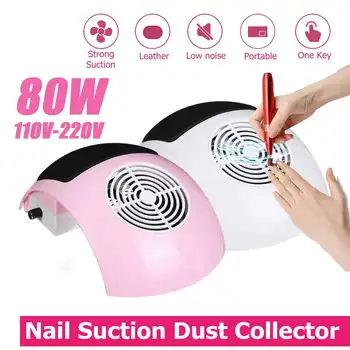 

Nail Dust Collector 80W Powerful Nail Vacuum Cleaner Manicure Tools With Collecting Bags Manicure Machine Nail Salon