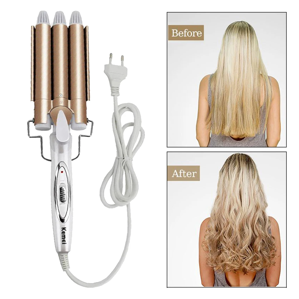 2 in 1 Curling Iron Wand, Hair Curler Barrels with Temperature Control Accessories for Traver Home Salon