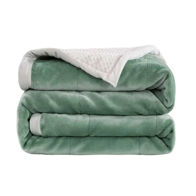 Кровать Флисовое одеяло одеяла для кровати двухслойный фланелевый плед машинная стирка домашний текстиль Твердый серый розовый чехол для кровати
