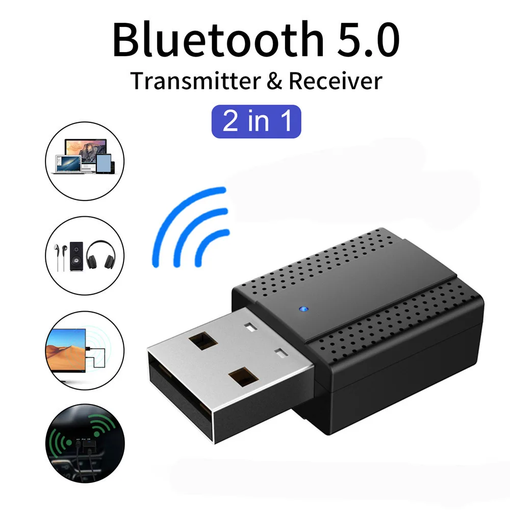 2 в 1 стерео аудио приемник Bluetooth 5 0 и передатчик USB 3 мм AUX музыкальный адаптер для