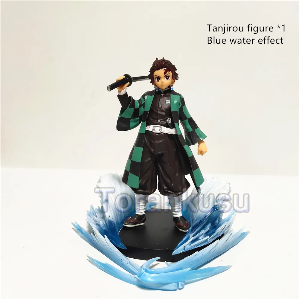 Demon Slayer фигурка игрушки Аниме Фигурка Kimetsu no Yaiba Kamado Tanjirou Kamado Nezuko демоническая Фигурка DIY модель игрушки ПВХ - Цвет: Серый
